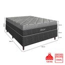 Cama Box Casal + Colchão de Molas Ensacadas Arezzo Umaflex 188cm x 138cm