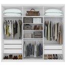 Guarda Roupa Casal 6 Portas Áries Lopas Branco