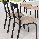 Conjunto de Mesa Com 6 Cadeiras Para Cozinha Tampo Retangular Vidro Karina Ciplafe Preto