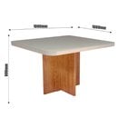 Mesa de Jantar Tampo MDF e Vidro 1,0m x 1,0m Naturalle Roma Bom Pastor