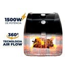 Fritadeira Elétrica Air Fryer Britânia BFR50 5,5L Antiaderente Redstone 1500W