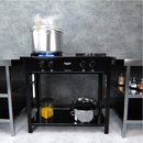 Fogão Industrial 2 Bocas Dako Com Chama Dupla e Pés Preto