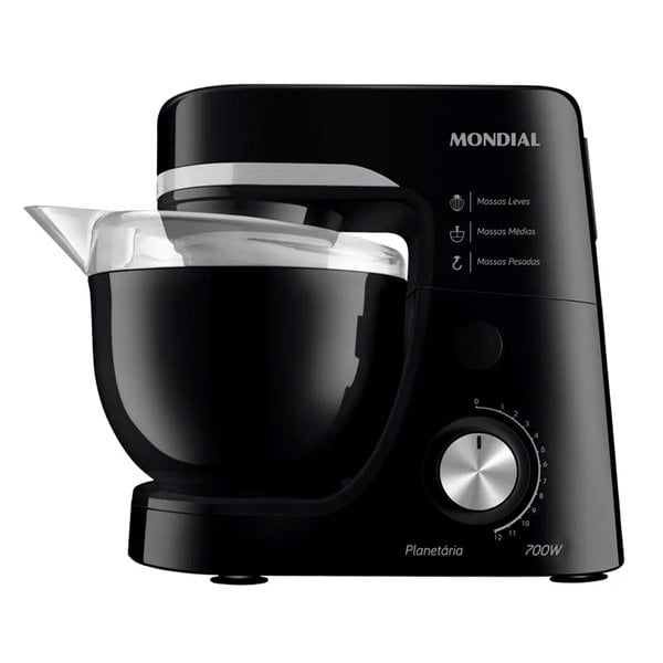 Batedeira Planetária BP-03 Mondial Com 12 Velocidades e 700W de Potência Preto