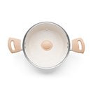 Jogo de Panelas MTA Carmela 5 Peças Alumínio Revestimento Ceramic-Flon Vanilla