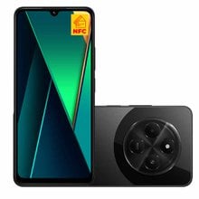 Smartphone Xiaomi Poco C75 4G 256GB 6GB RAM + 6GB de RAM Plus NFC Maior Tela da linha Poco Preto