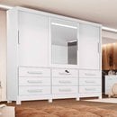 Guarda Roupa Casal 3 Portas Bianchi Turim Branco