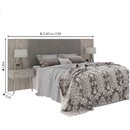 Cabeceira para Cama box Casal em MDP e MDF Estofada Com Dois Criado Mudos Jacarandá Toscana Robel