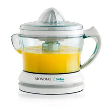 Espremedor de Frutas Turbo Citrus E-01 Mondial Com Dupla Rotação e Jarra 1,25 Litros - Branco