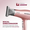 Secador de Cabelo Mondial SC-32 Golden 2000W Rosa