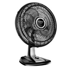 Ventilador de Mesa Mondial VTX-40-8P 40cm Com 8 Pás 3 Velocidades e Sistema Oscilante Preto/Prata