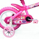 Bicicleta Infantil Track Arco Íris Aro-12 Com Rodas de Apoio e Cestinha - Rosa