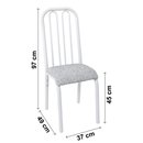 Conjunto de Mesa Com 6 Cadeiras Para Cozinha Tampo Retangular e Granito 1,50m Branco Sofia Ciplafe