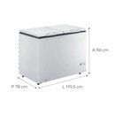 Freezer e Refrigerador Horizontal CHB42 Consul Com 414 Litros e 2 Portas Branco