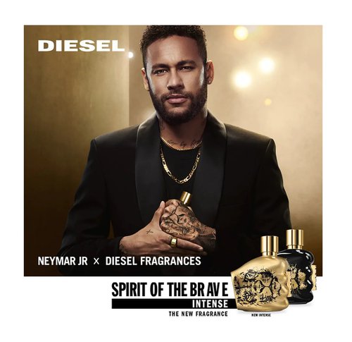 DIESEL sprit of the brave 香水　ネイマールコラボ ディーゼル」とネイマールのコラボ香水はタトゥーをボトルに