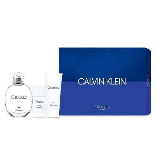 Kit Perfume Obsessed For Men Calvin Klein Masculino Eau de Toilette 100ml + Desodorante 75g e Gel para banho 100 ml