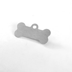 Identificação Plaqueta para Pets Cachorro Osso Inox 10 peças