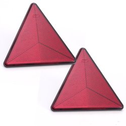 Par Triângulo Refletivo Rubi  Reboque Carretinha Trailler 2 Pç