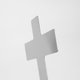 Cruz Crucifixo para Decoração em Inox 6x4cm com Dupla Face