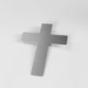 Cruz Crucifixo para Decoração em Inox 16x12cm com Dupla Face