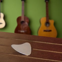 Palheta de Guitarra - Violão Aço Inox - Modelo Barbatana