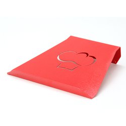 Suporte Porta Tablete ou Livro - Alumínio Vermelho - Chapéu