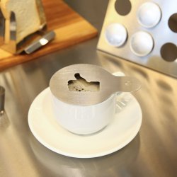 Estêncil Para Decorar Café/Cappuccino Inox Escovado - Like