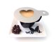 Estêncil Para Decorar Café/Cappuccino Inox Escovado- Coração