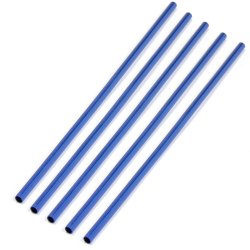 Kit 5 Canudos Ecológicos - Reto -Alumínio Anodizado - Azul