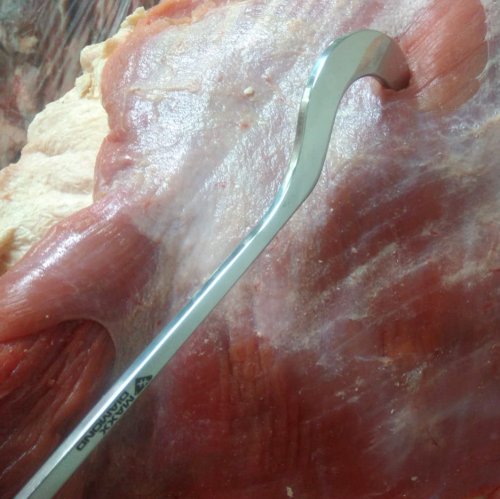 Gancho 100% Inox Manuseio de Carnes Açougue e Peixaria -Reto