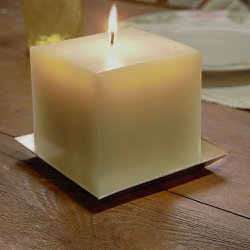Castiçal para velas quadradas ou redondas Base até 15 cm Inox