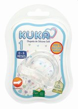 Chupeta Ortodôntica Kuka Soft transparente de 0 a 6 meses com 1 unidade