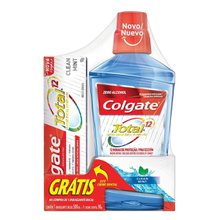 Antisséptico Bucal Colgate Total 12 Clean Mint 500 ml+Creme Dental Total12 Clean Mint 90G