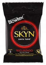 Preservativo Blowtex Skyn Lubrificado Texturizado Com 3