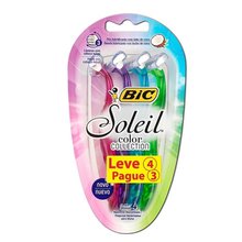 Aparelho Barbear Bic Soleil Color Leve4 Pague3