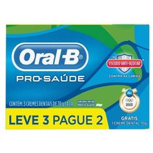 Creme Dental Oral B Antiaçúcar Com 70G Leve 3 Pague 2 Kit