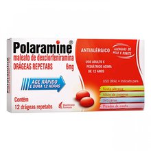 Polaramine Reptbs com 12 Comprimidos