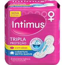 Absorvente Intimus Tripla Proteção Extra Suave com Abas com 8