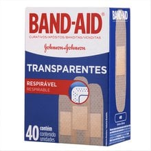 Curativo Band Aid Transparente com 40 unidades