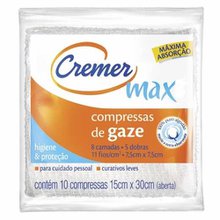 Compressa de Gaze Cremer com 10 unidades