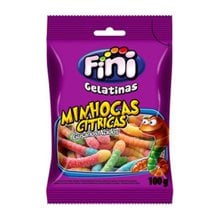 Bala de Gelatina Fini Minhoca Citrica 100G