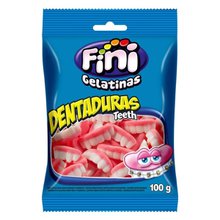 Bala de Gelatina Fini Dentaduras 100G