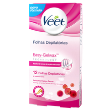 Folhas Depilatórias Veet Corporal Peles Normais e Secas com 12