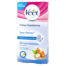 Folhas Depilatórias Veet Corporal Pele Delicada com 12