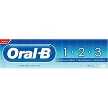 Creme Dental Oral B 1 2 3 Menta Suave 70G