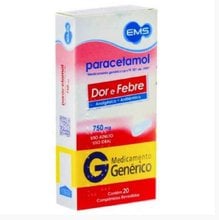 Paracetamol 750Mg com 20 Comprimidos Ems