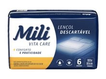 Lençol Descartável Absorvente Mili Para Adulto Com 6 Unidades