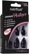 Unhas Macrilan Stiletto Azul Marinho UP502