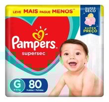 Fralda Infantil Pampers Supersec Tamanho G Com 80 Unidades