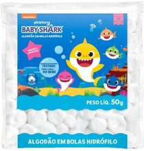 Algodão Bola Cremer Baby Shark Branco Com 50G