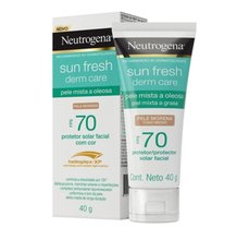 Protetor Solar Facial Neutrogena Sun Fresh Derm Care Oil FPS70 Morena Com 40G